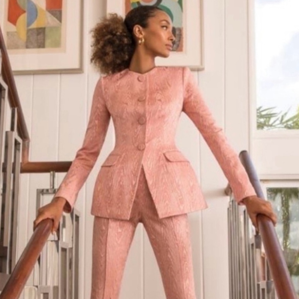 Veronica Beard Eris Jacket pants suit set Blush pink Size 10